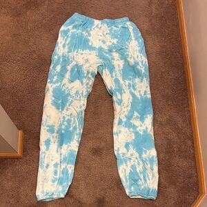 Blue and White Tie-Dye Joggers